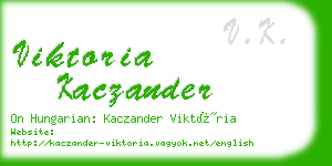 viktoria kaczander business card